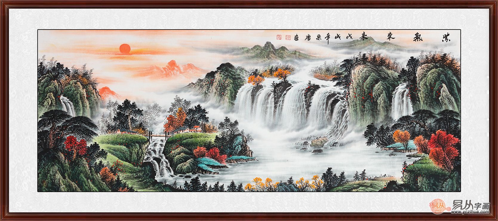 風(fēng)水畫聚寶盆 宋唐生財(cái)旺運(yùn)新品《紫氣東來》