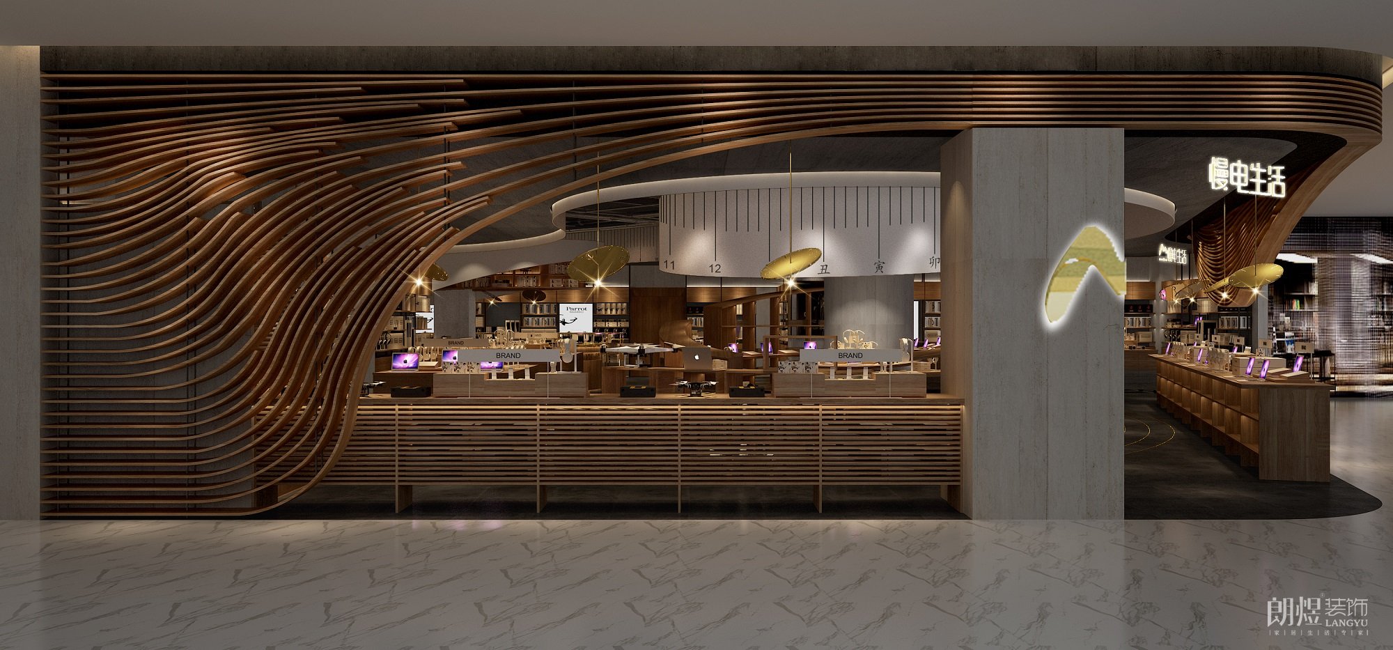 成都3c體驗(yàn)店門頭效果圖