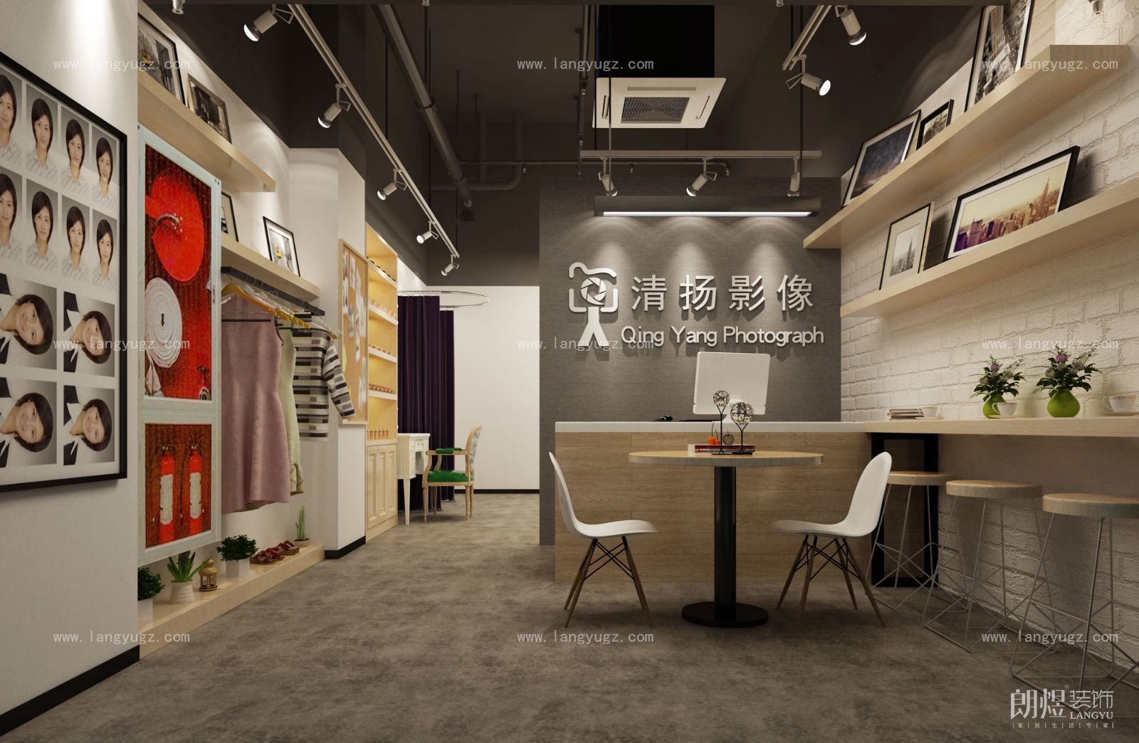 成都照相館門面裝修效果圖