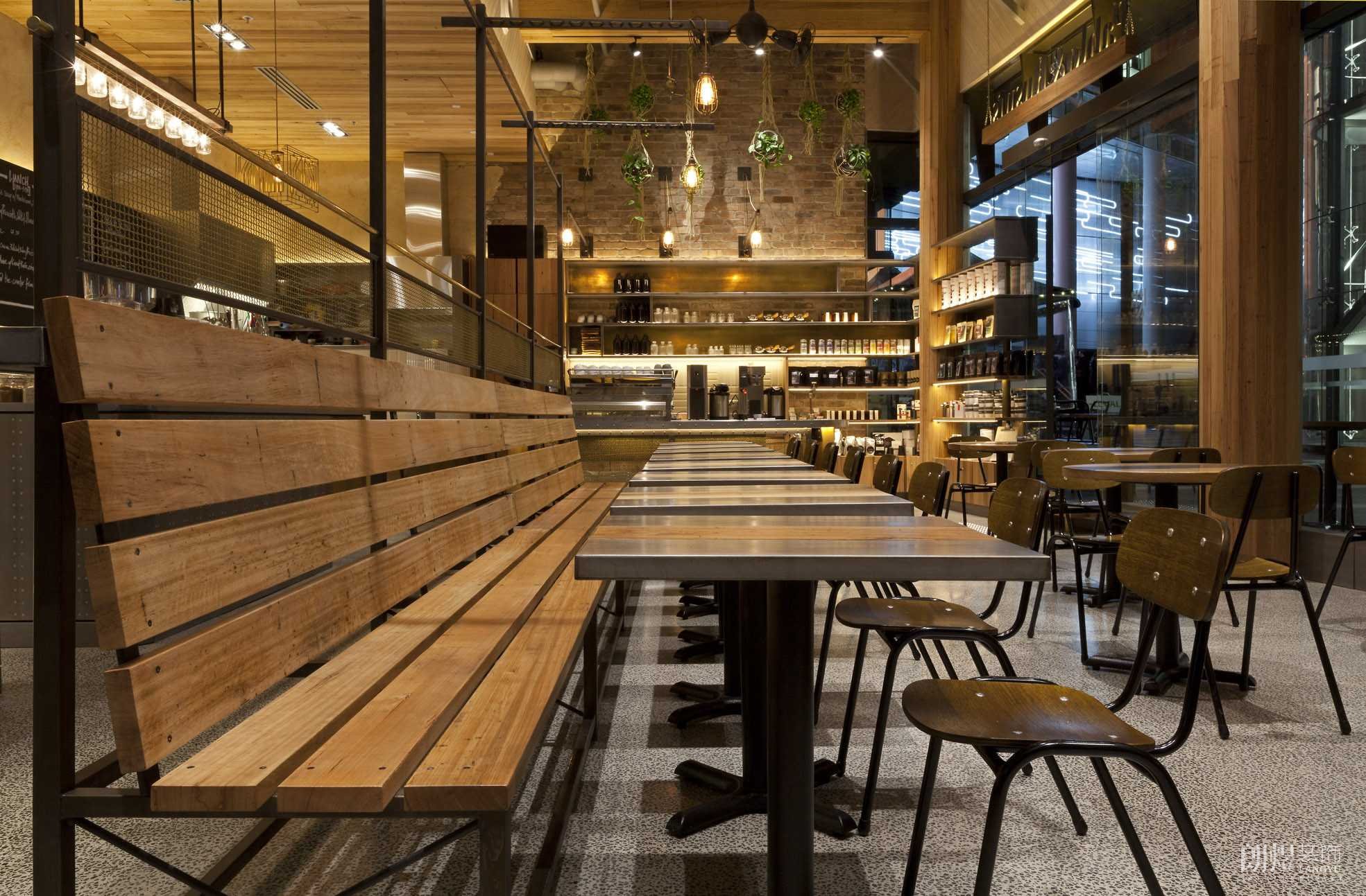 工業(yè)風奶茶店
