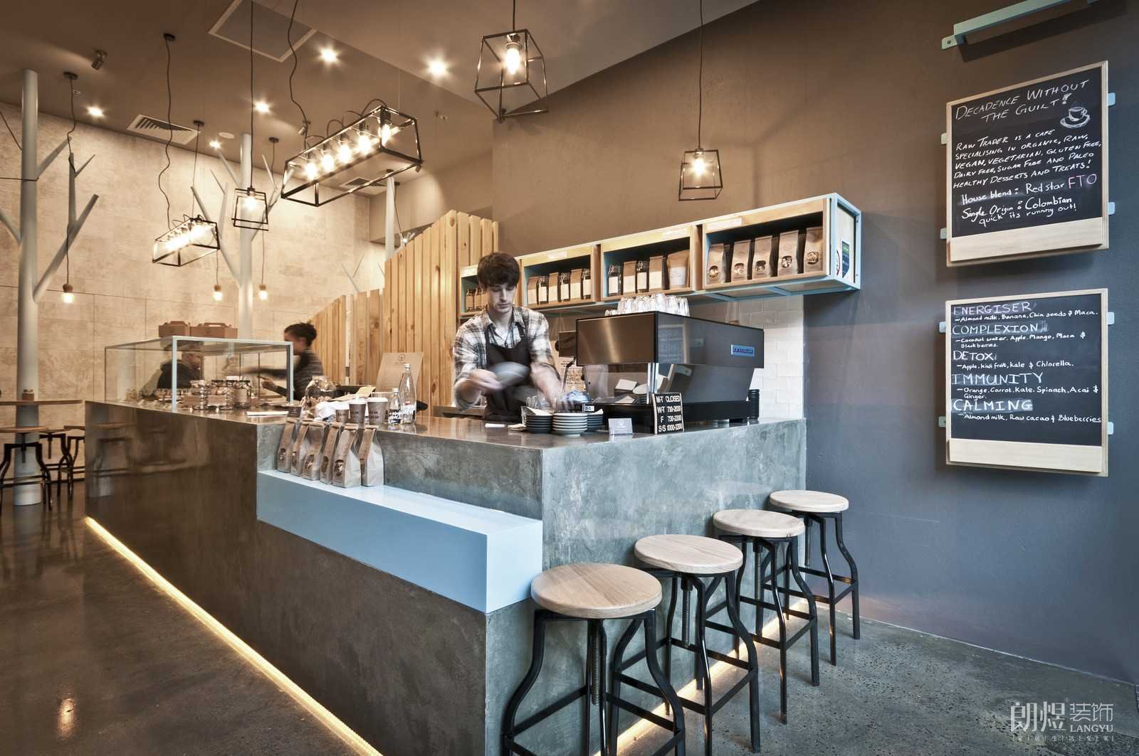 工業(yè)風奶茶店收銀臺