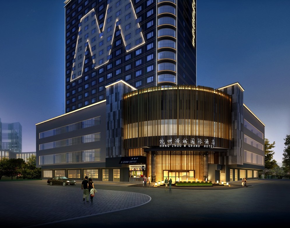 杭州漫城國(guó)際酒店門(mén)頭效果圖