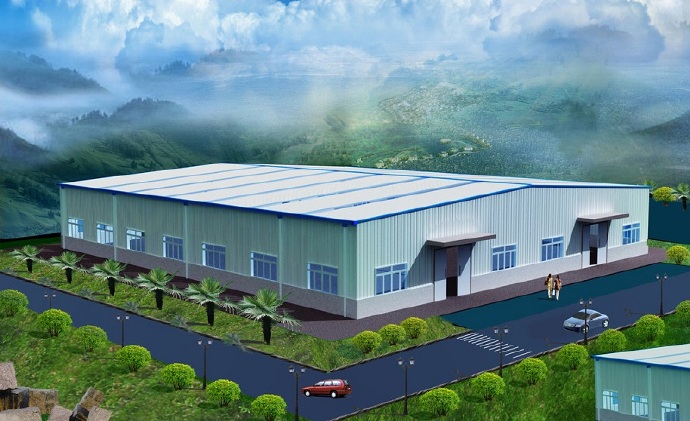 成都工廠廠房裝修鳥瞰圖