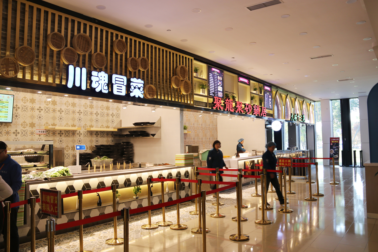 郫縣華為職工餐廳食堂廠房裝修效果圖
