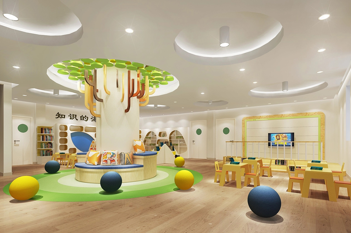 現(xiàn)代風格私立幼兒園裝修設計效果圖